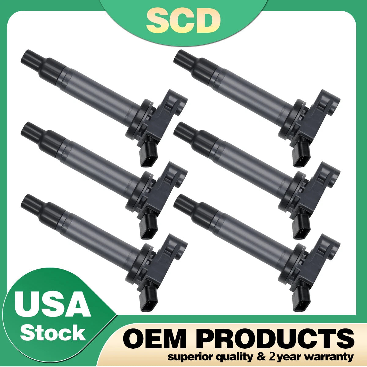 6X Ignition Coils & 6X Spark Plugs for Lexus Toyota Highlander (1998–2006) UF267