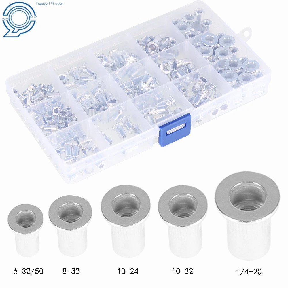 150 Pieces Rivet Nut Kit for Standard Inch SAE Applications
