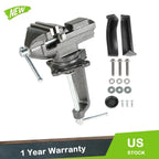3.3in Bench Vise with Swivel Base for Universal Use