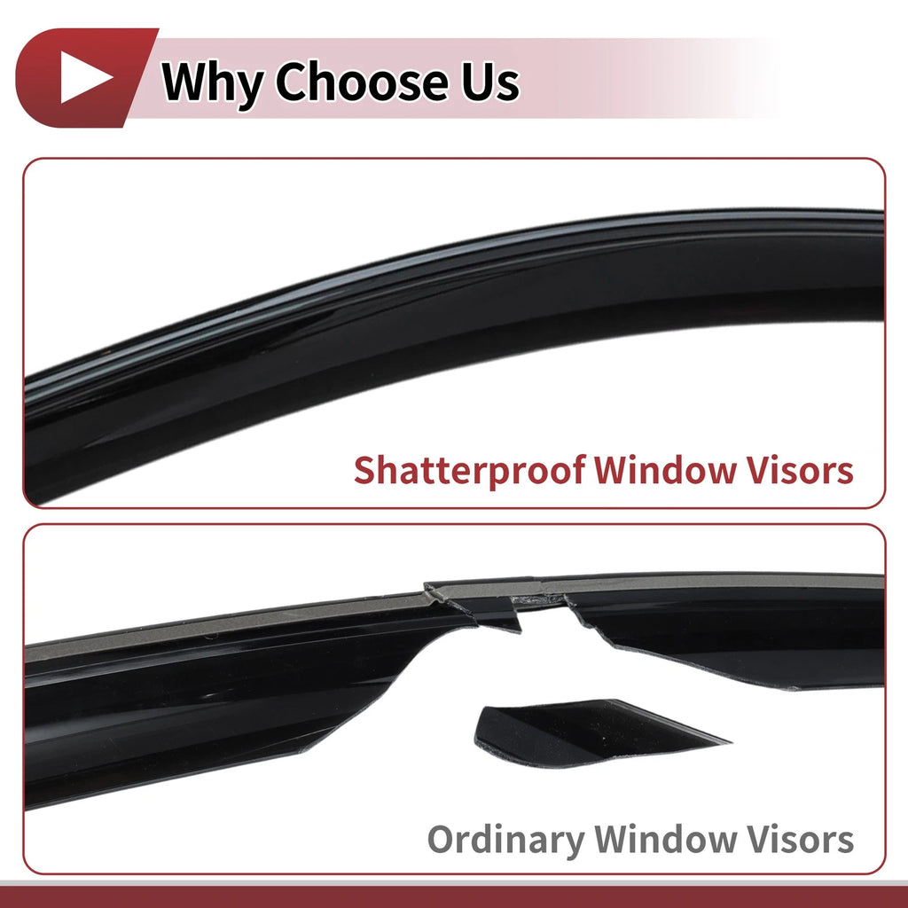 Set of 4 Window Deflectors for Toyota Corolla Sedan (2020–2024)