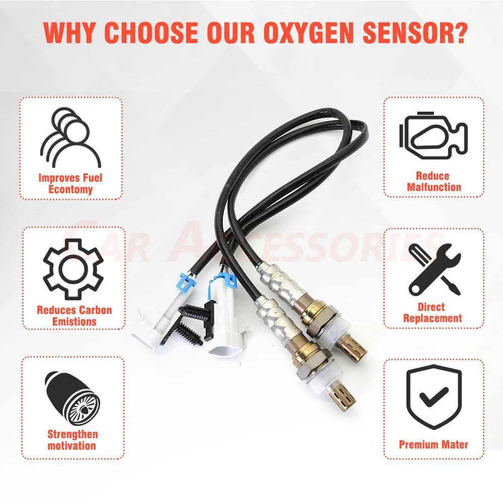 2X O2 Oxygen Sensor for Chevy Silverado GMC Sierra Yukon 1500 V8 (2007–2013) 234-4668