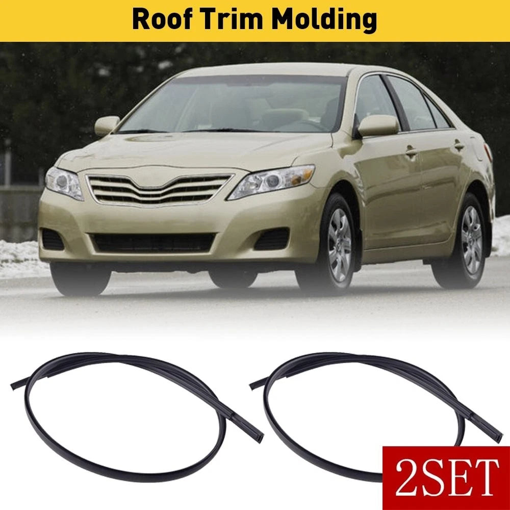 Set of 2 Black Roof Top Trim Molding for Toyota Camry (2007–2011)