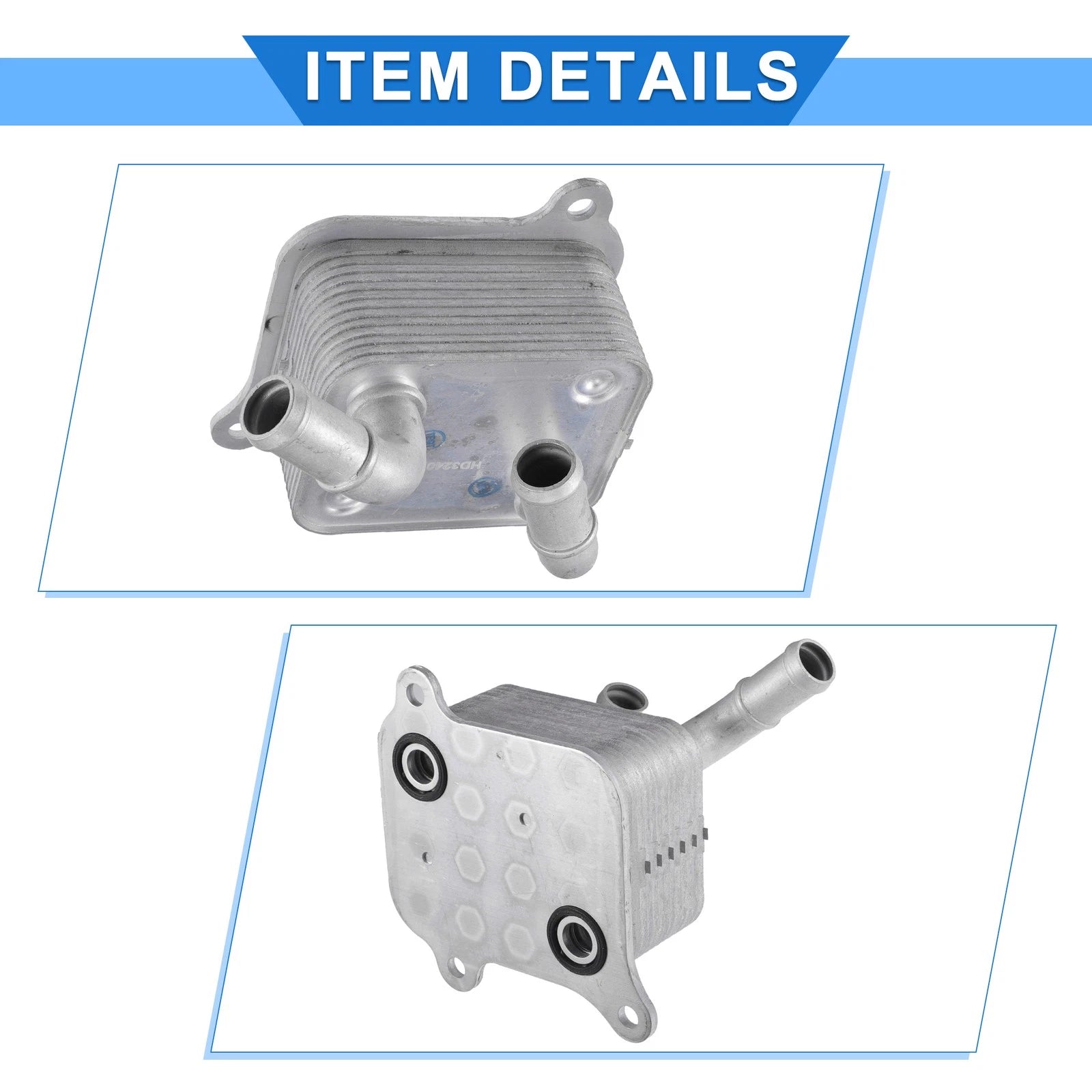 Engine Oil Cooler for Kia Forte (2019–2023) No. 482902H100, Silver Tone