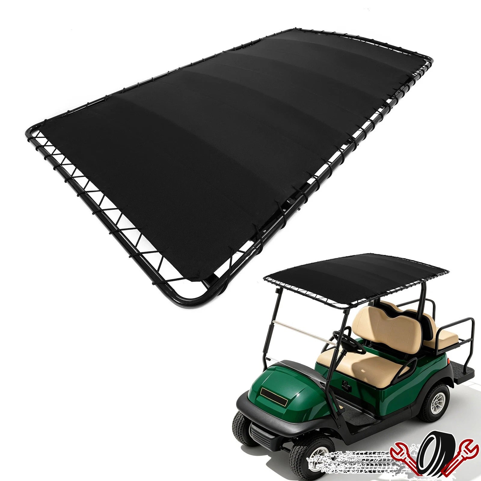 Golf Cart Roof Top Kit for Club Car Precedent Tempo Onward (2-Seat)