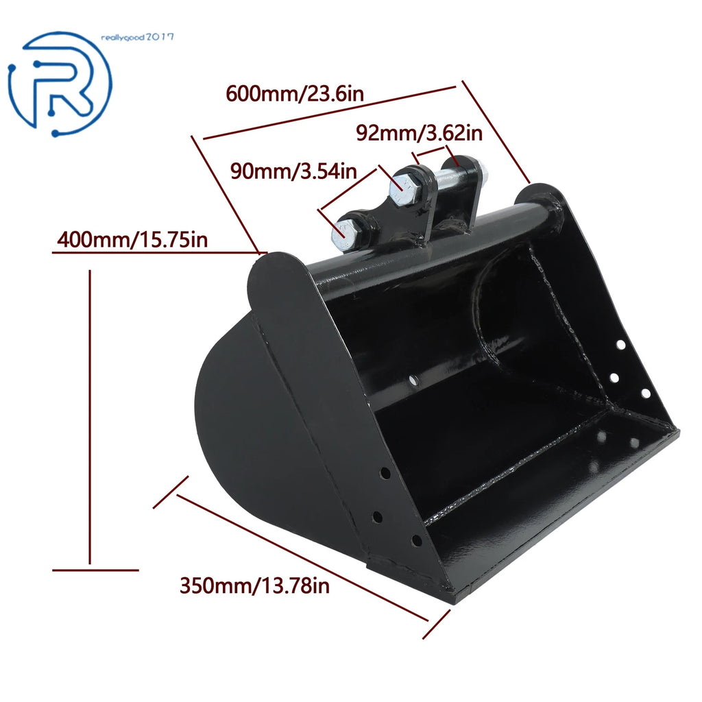 600mm Bucket Attachment for Mini Excavator (0.8-1.5 Tons)
