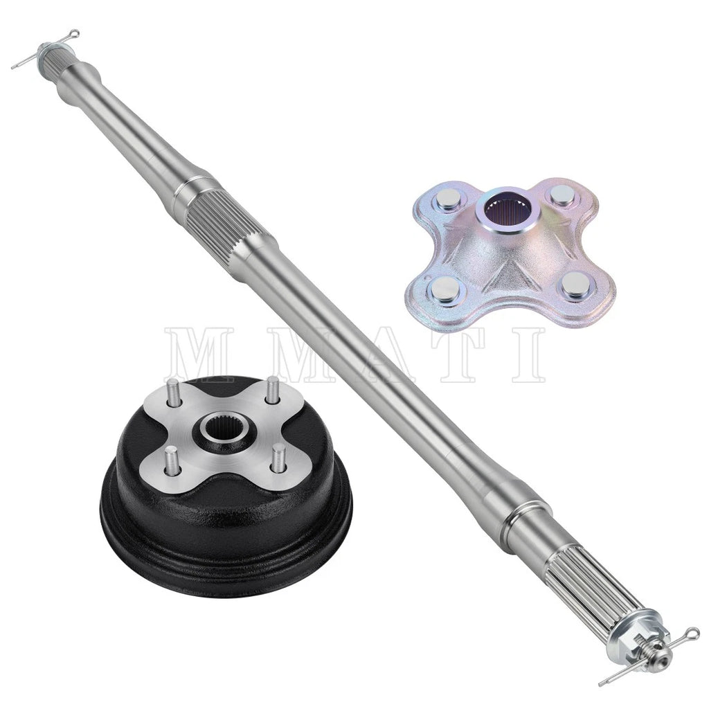 Rear Axle Shaft & Brake Drum & Wheel Hub for Yamaha Big Bear 350 (1987–1999)