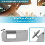 Front Left Sun Visor for Hyundai Getz (2002–2011) Gray