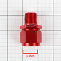12-AN Female Flare to 1/2" NPT Male Red Aluminum B-Nut Swivel Coupler Fitting