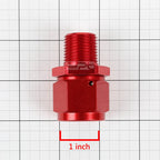 12-AN Female Flare to 1/2" NPT Male Red Aluminum B-Nut Swivel Coupler Fitting