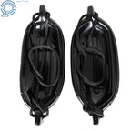 Set of 4 Black Ribbed Marine Boat Fenders 6.5" x 23"