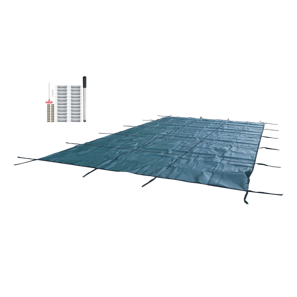Inground Pool Cover for Rectangle Swimming Pool (Safety Mesh Solid)