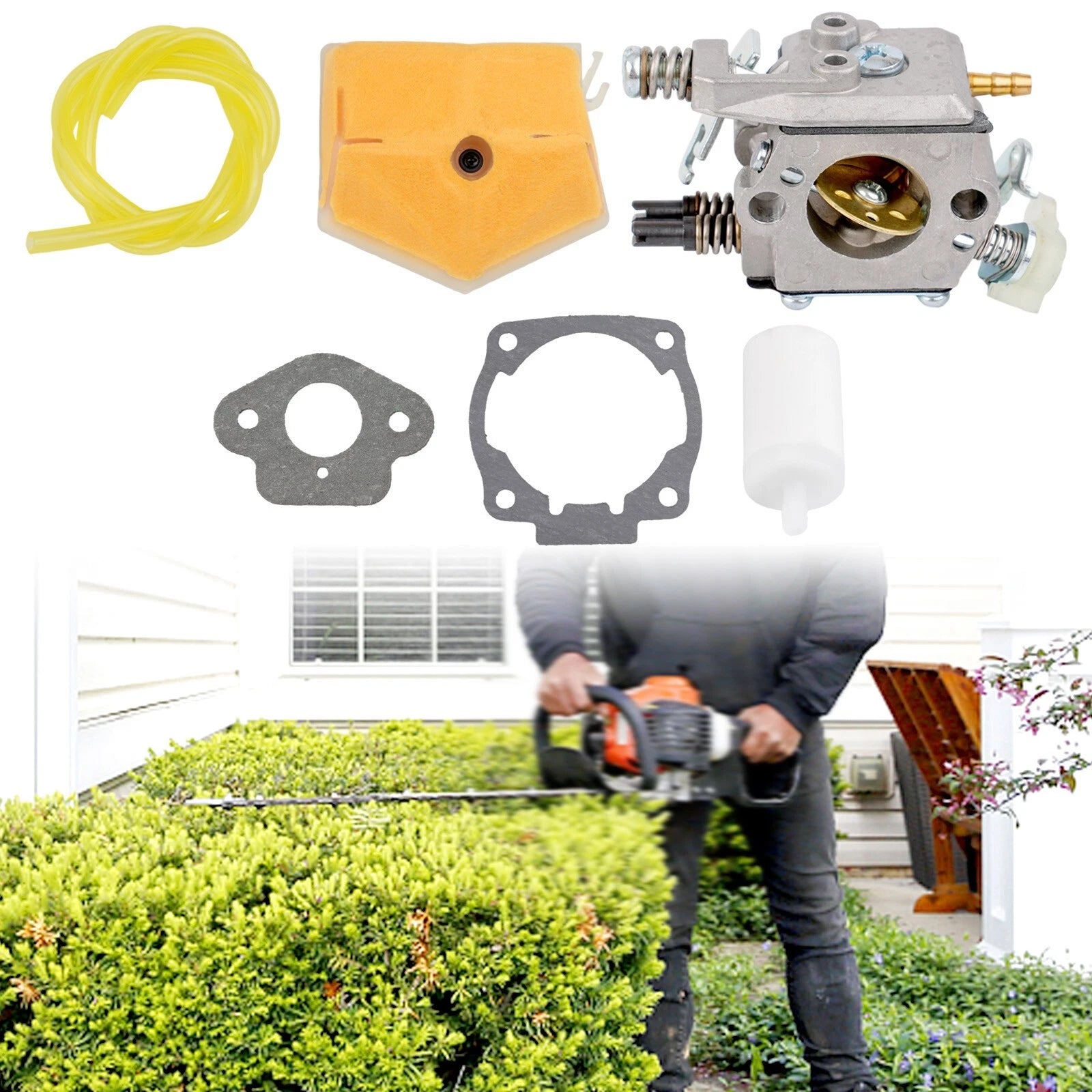 Carburetor Air Filter Kit for 50 51 55 61 261 Chainsaw (WT-170-1)