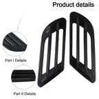 Black Car Bonnet Air Flow Intake Vent for