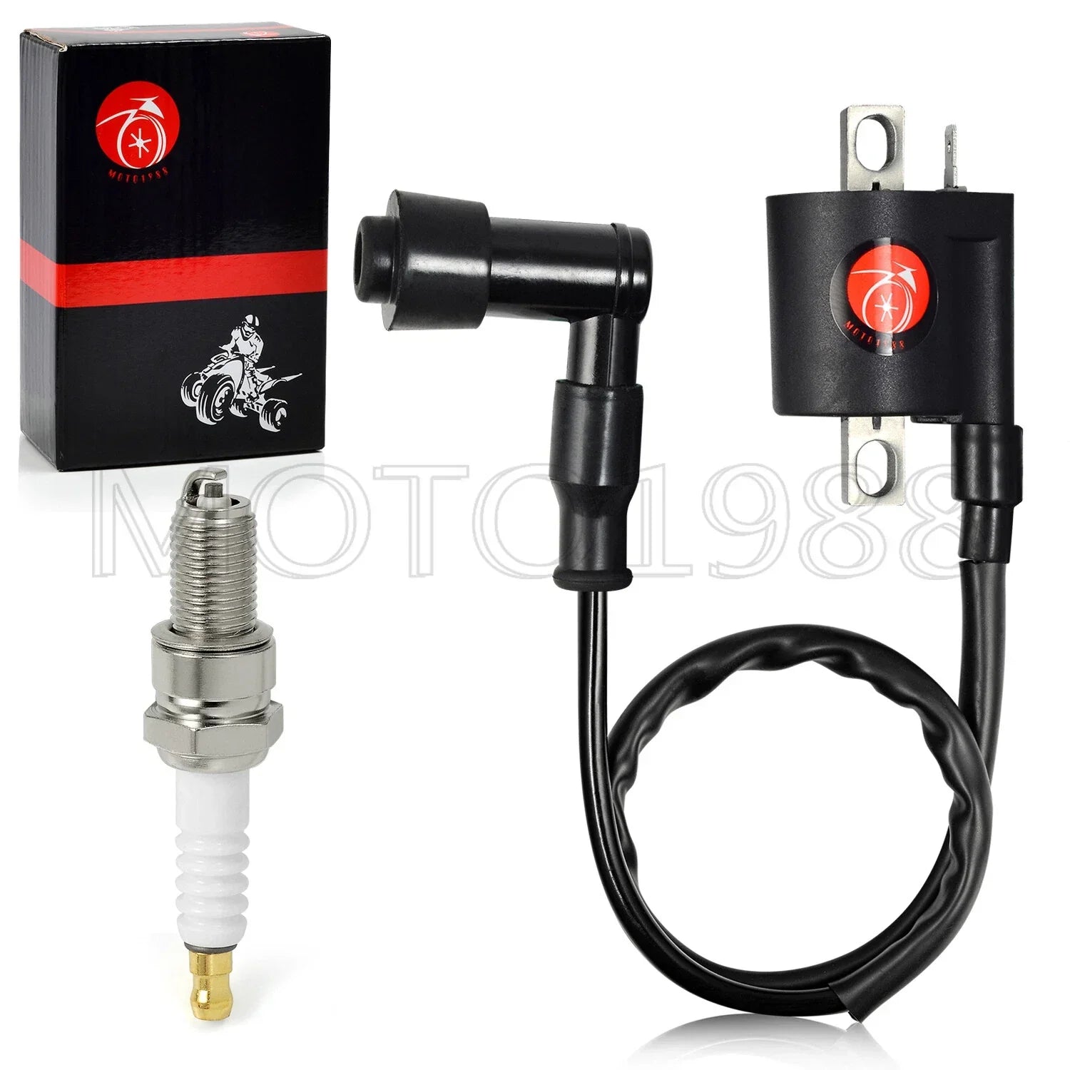 3x Ignition Coil&Plug for Yamaha Grizzly 80 Badger 80 Raptor 80 (2006-2010)