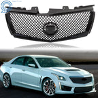 Front Bumper Upper Grille Mesh for Cadillac CTS (2008–2013) Gloss Black