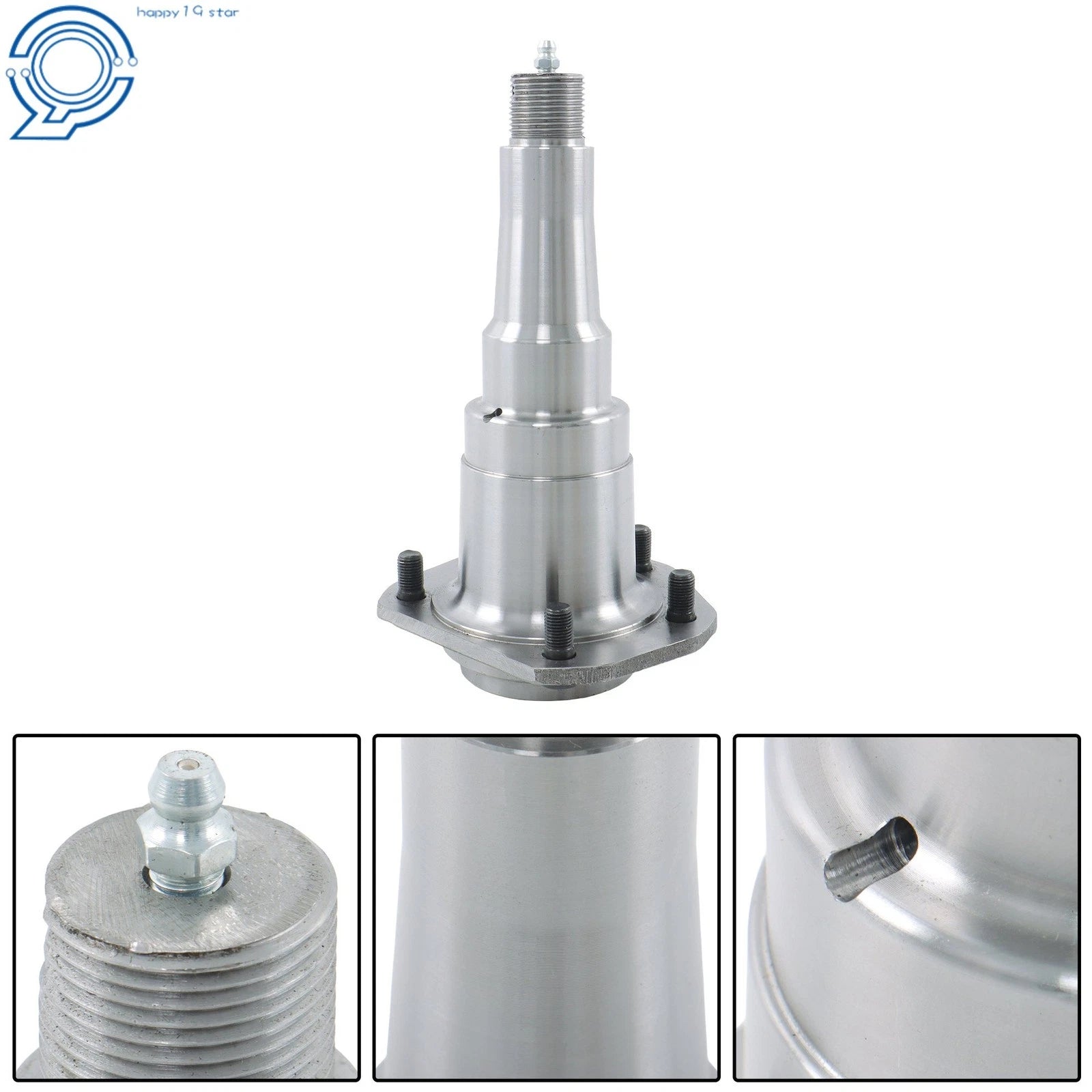 Weld-On Spindles With Flange for 7000 lb Trailer Axles (Lubricable)