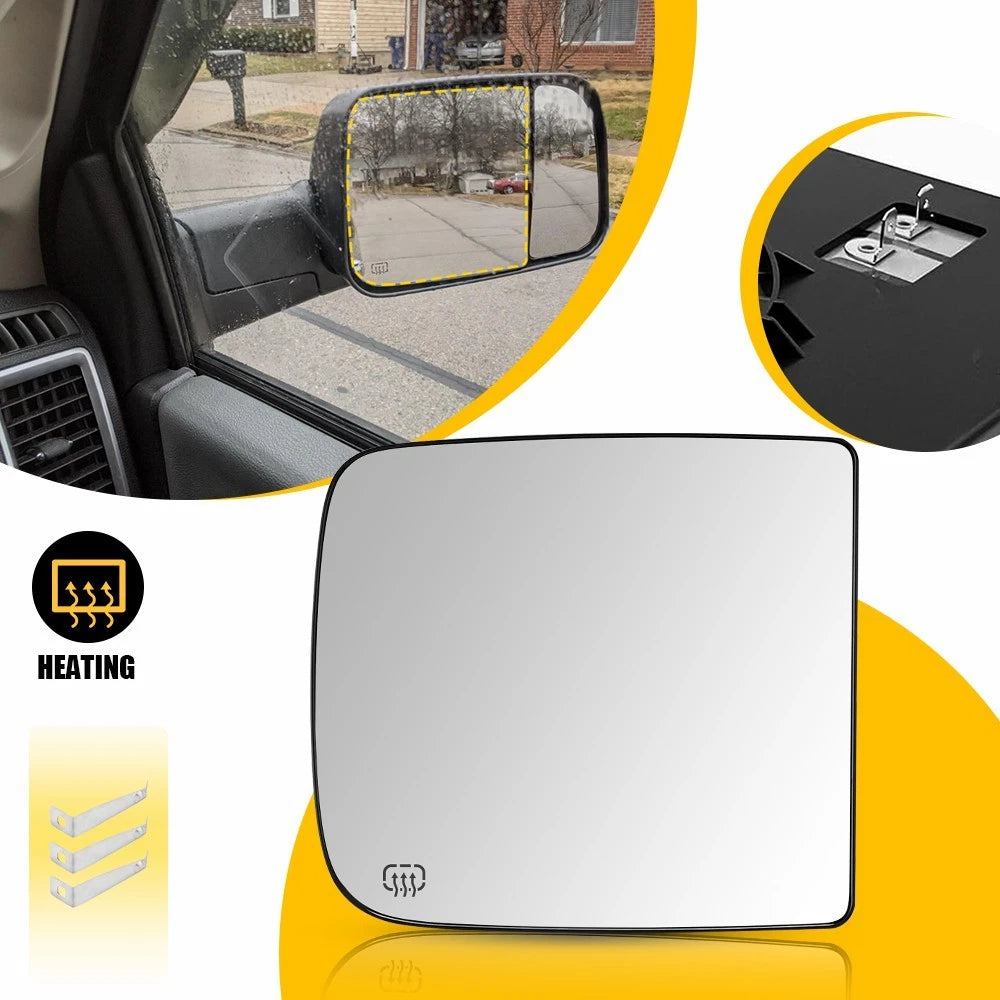 Heated Towing Mirror Glass for Dodge Ram Pickup