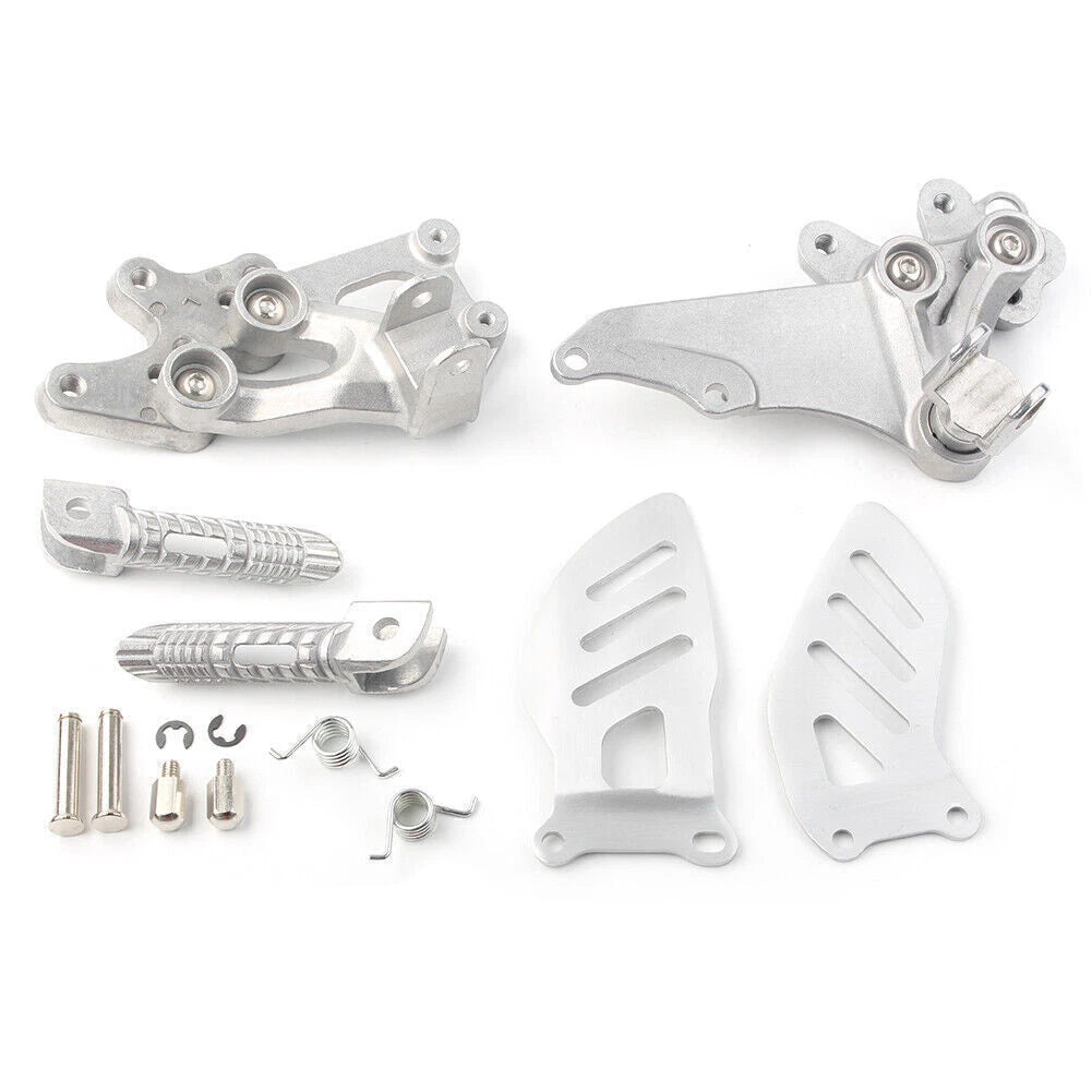 Set of 2 Front Rider Foot Pegs & Brackets for Suzuki GSXR 600 750 (2006–2010)