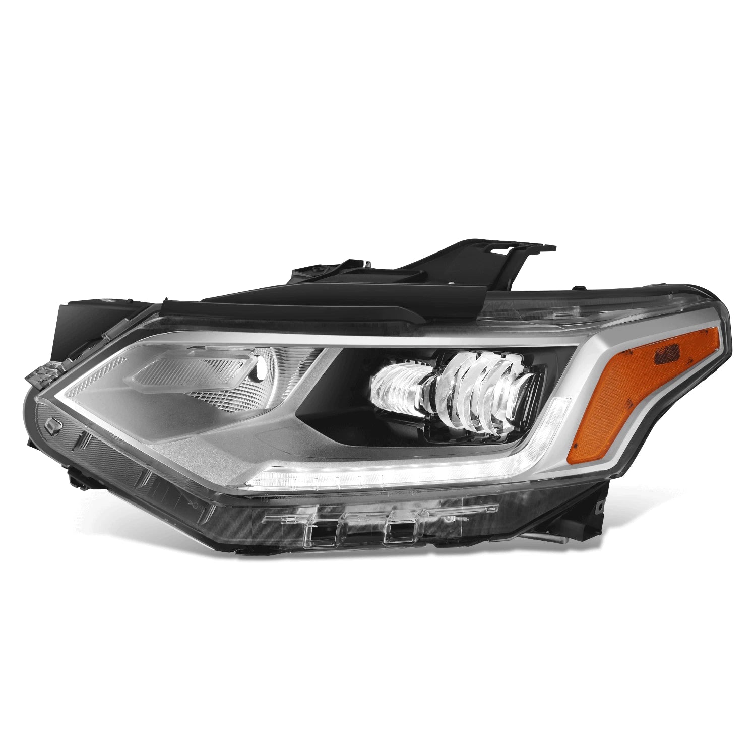 Chrome Amber LED Driver Left Side Headlight for Chevy Equinox (2018–2021)
