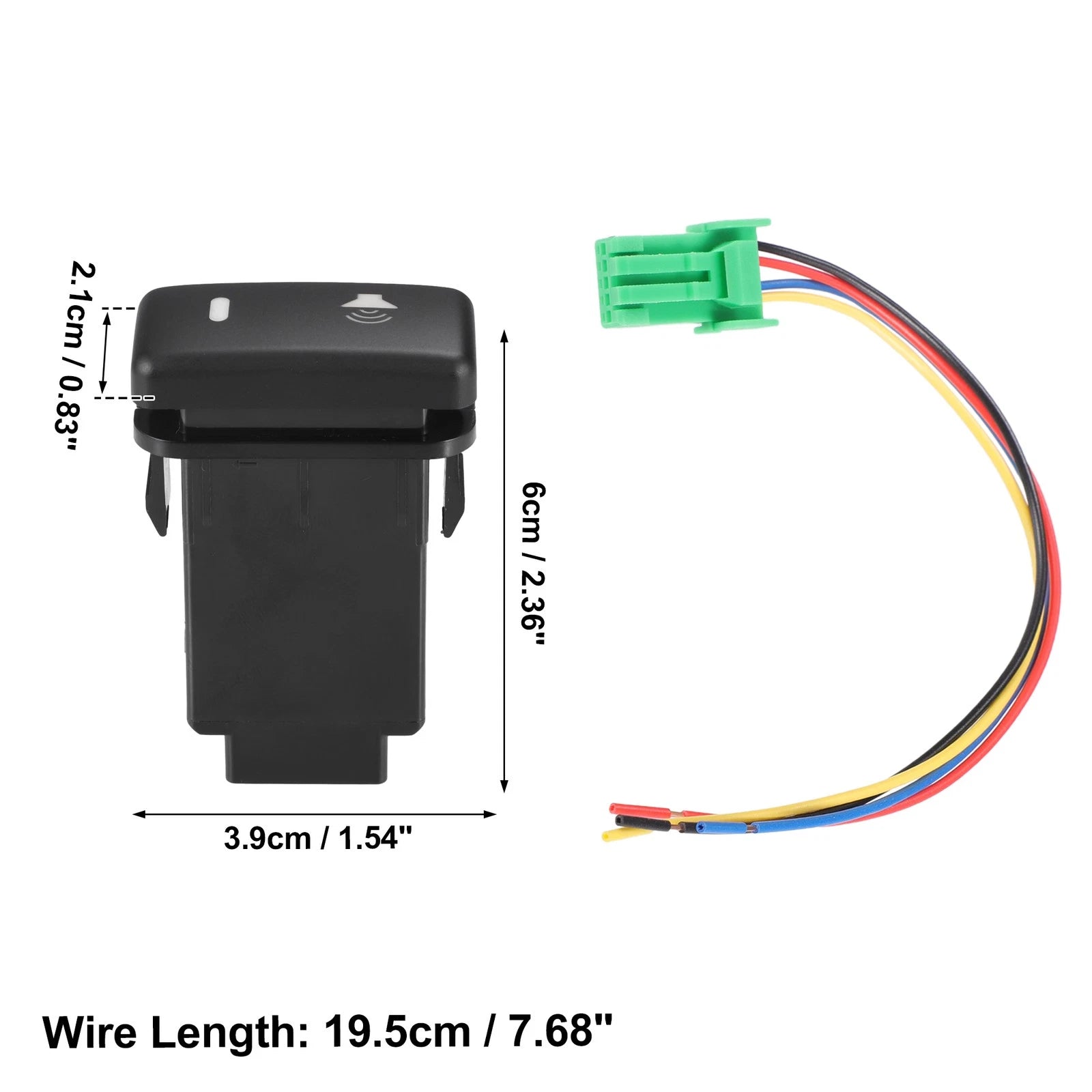 Hole Expansion Port Switch Horn Switch with Wire for Toyota Alphard 
