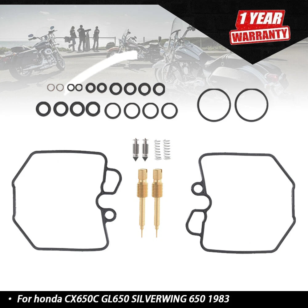 2X Carburetor Repair Kit for Honda CX650C GL650 Silverwing (1983)