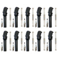 Set of 10 Denso Iridium Spark Plugs & Coil Boots for Ford F-Series V10