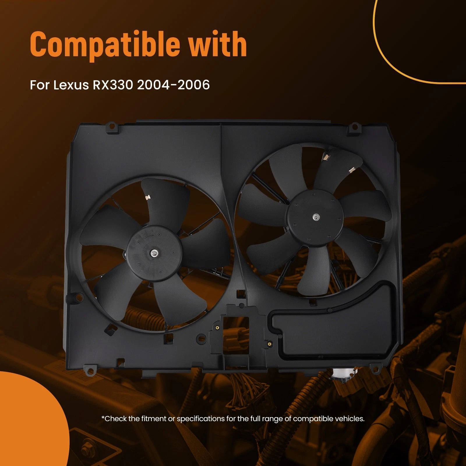 Cooling Fan 5+7 Blades for Lexus RX330 (2004–2006) 621110 LX3115109 240W