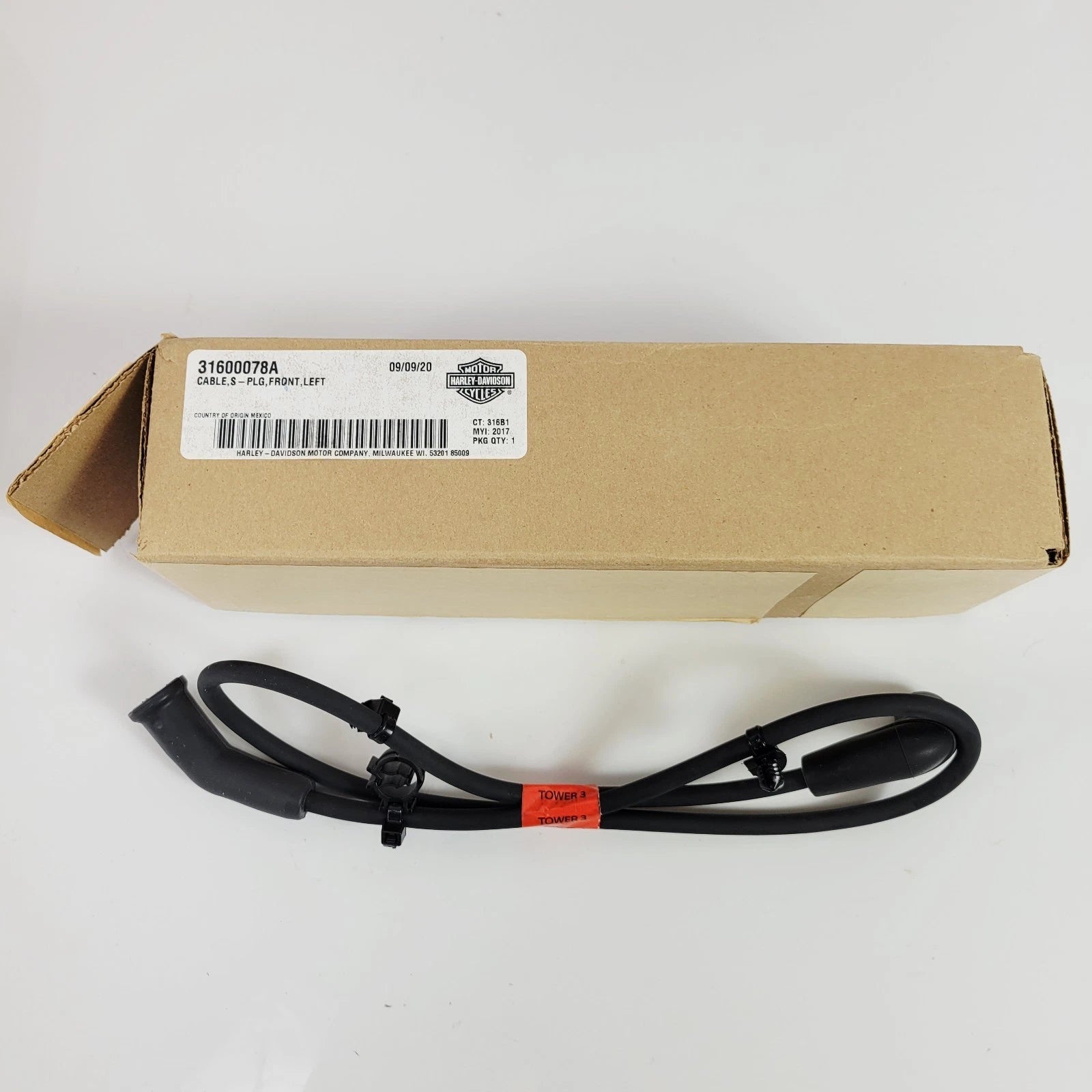 Genuine Front Left Sparkplug Cable for Harley Davidson Touring (2017–2024) 31600078