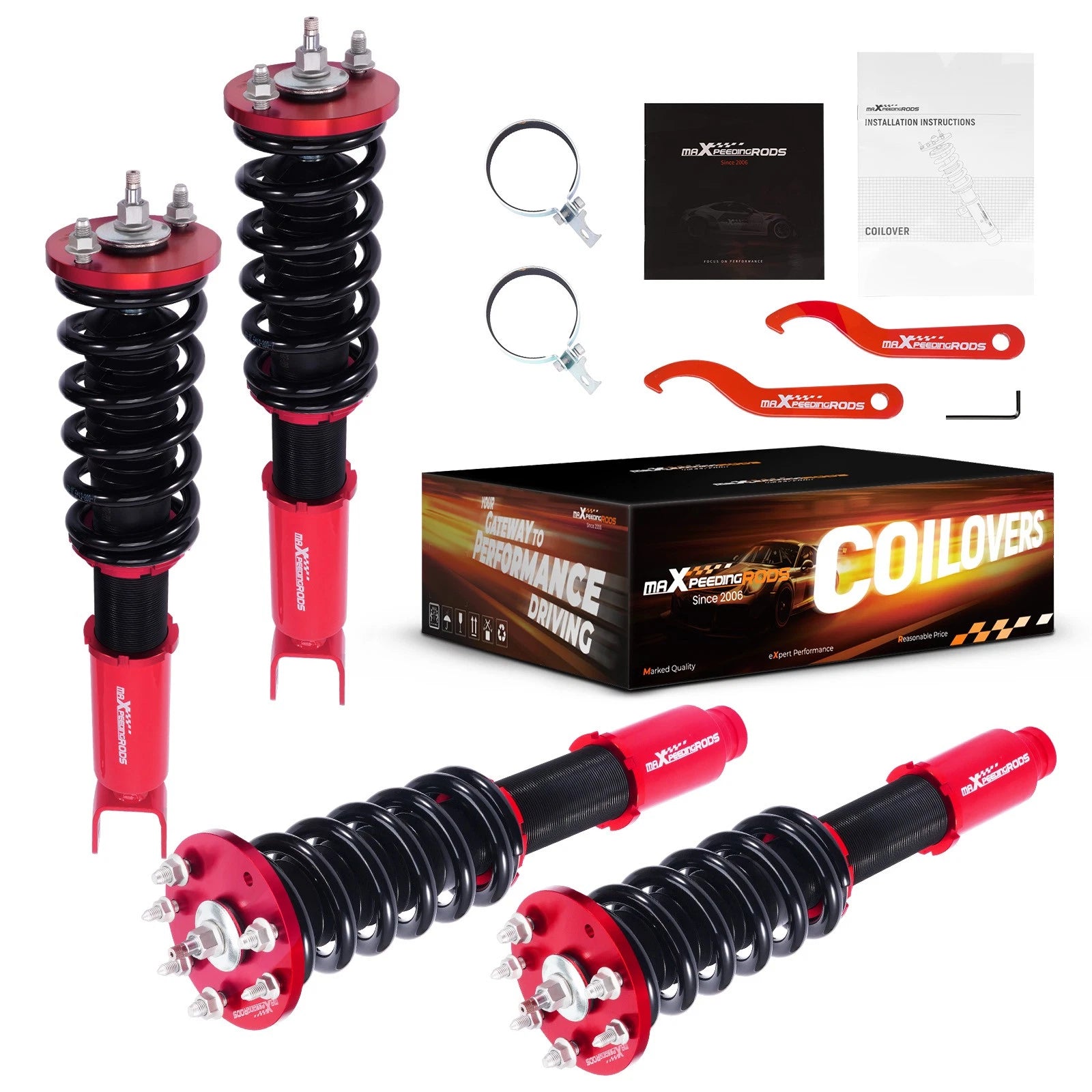 24 Level Adjustable Damper Coilovers Lowering Kit for Acura TSX (2009–2014)