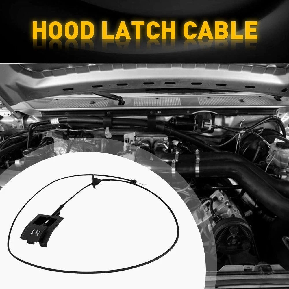 Hood Release Cable w/ Pull Handle for Ford F-150 (1992–1997) F2TZ16916A