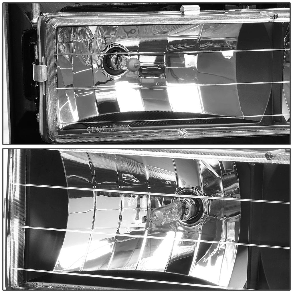 Headlight Set for GMC C10 C/K Pickup (1994–2000) - Black Clear Signal
