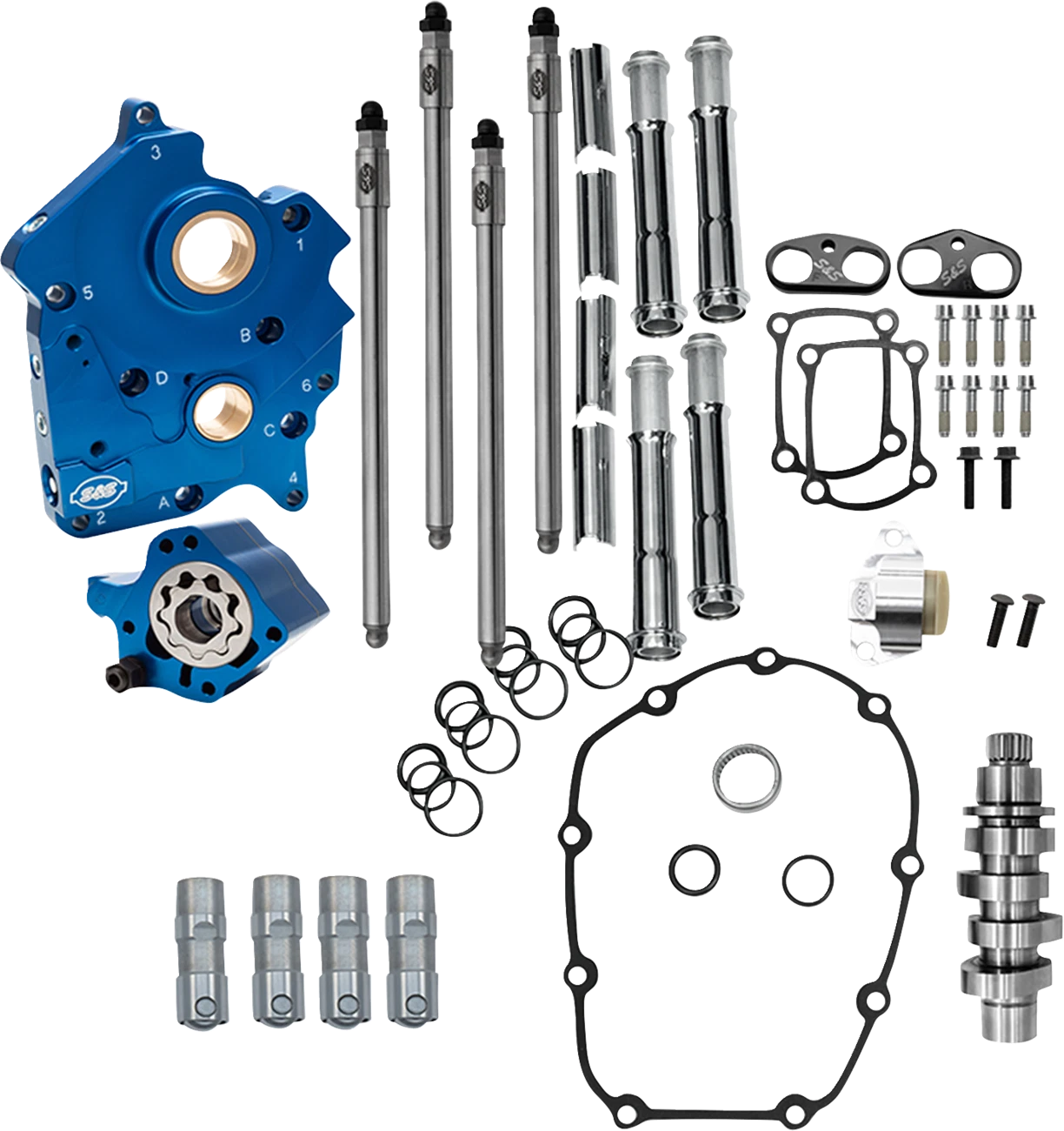 S&S Cycle Cam Chest Kit for Oil Cooled Chain Drive (496 Cam) - Chrome