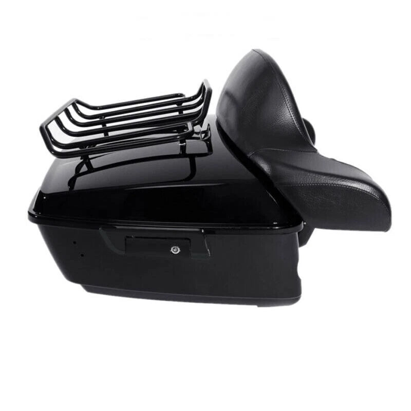 Trunk Backrest Pad Mount Rack for Harley Fat Boy FLSTF (2008–2016)