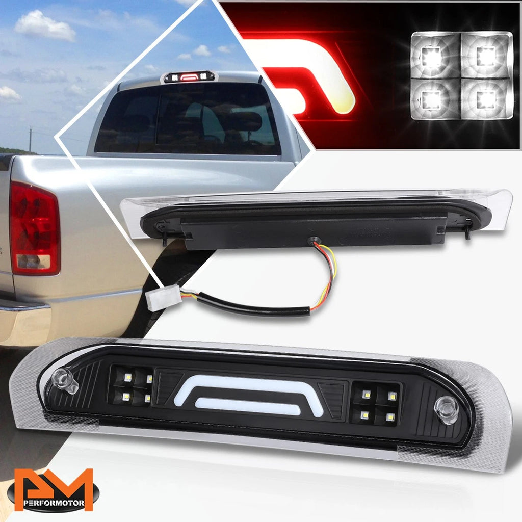 Dual 3D LED Bar Third Tail Brake Light + Cargo Lamp for Dodge Ram (2002–2009)