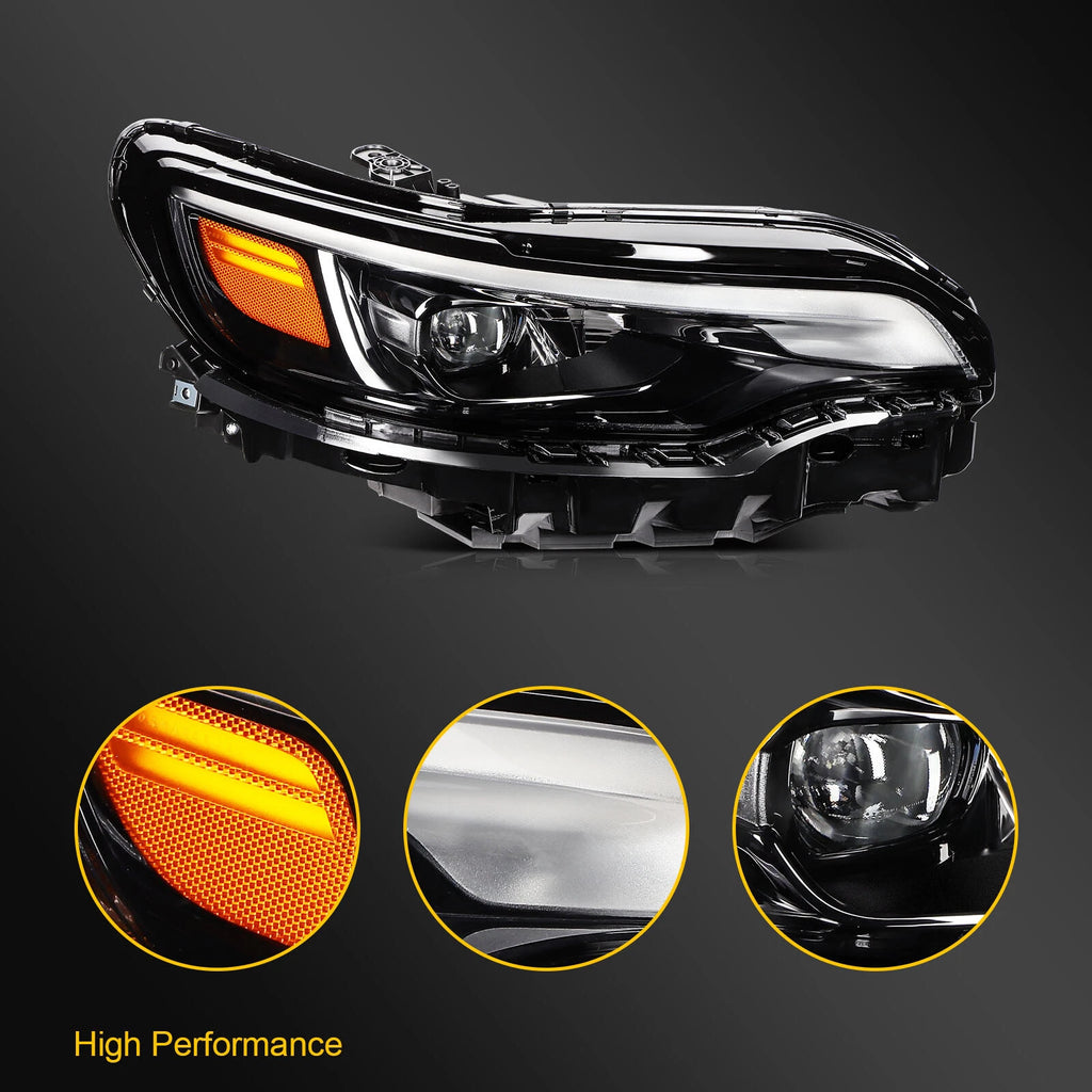 Right Side LED DRL Headlight Assembly for Jeep Cherokee (2019–2023)