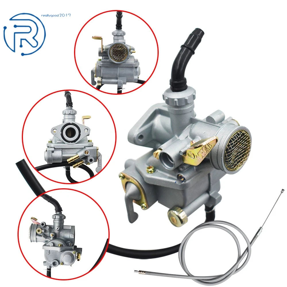 Carburetor with Throttle Cable for Honda CT70H Trail CT 70 (1976–1977)