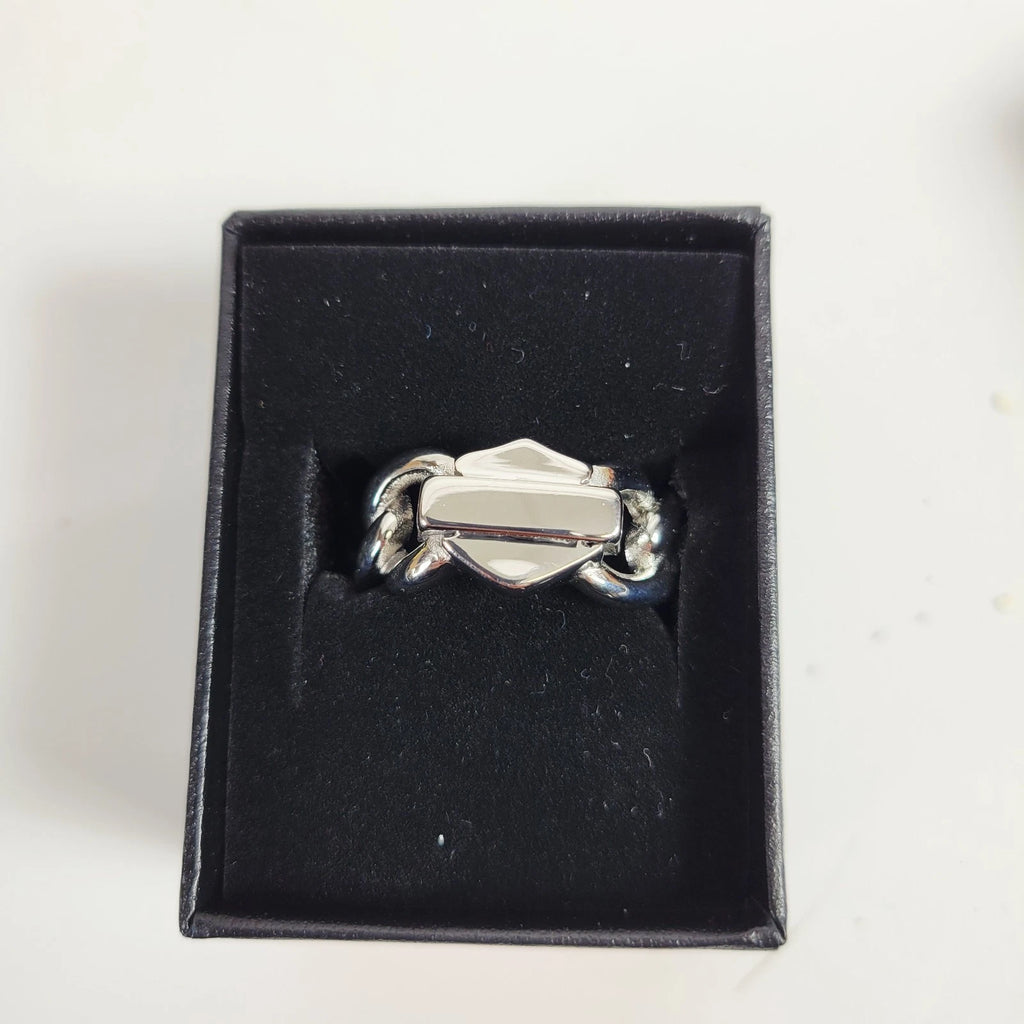 Men's Ring for Harley-Davidson (Stainless Steel, Bold Chain-Link Design)