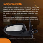 Heated Power Mirror Left for Toyota Tacoma 4-Door Pickup (2016–2023)