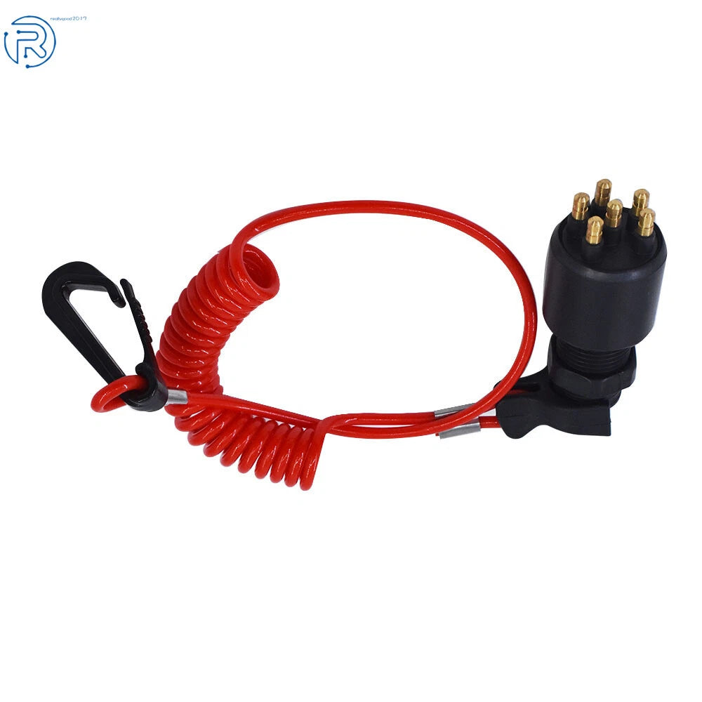 Ignition Key Switch with Safety Lanyard for Evinrude Johnson (175974)
