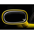 Brushed Stainless Steel Side View Mirror Trim w/Flags for 1997-04 Chevy Corvette