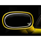 Brushed Stainless Steel Side View Mirror Trim w/Flags for 1997-04 Chevy Corvette