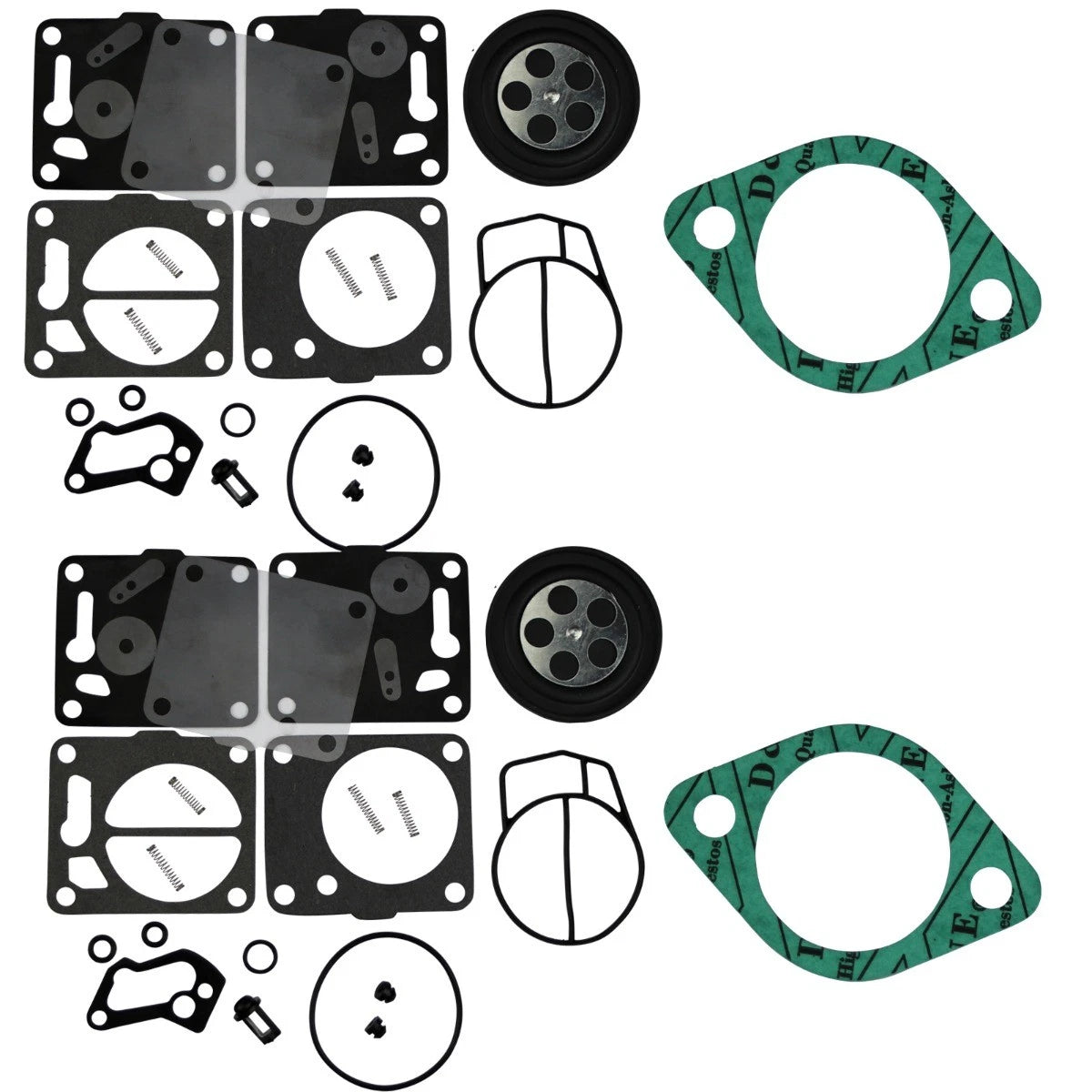 Dual Mikuni Carburetor Rebuild Kit & Base Gaskets for Sea Doo SPX XP 717 720