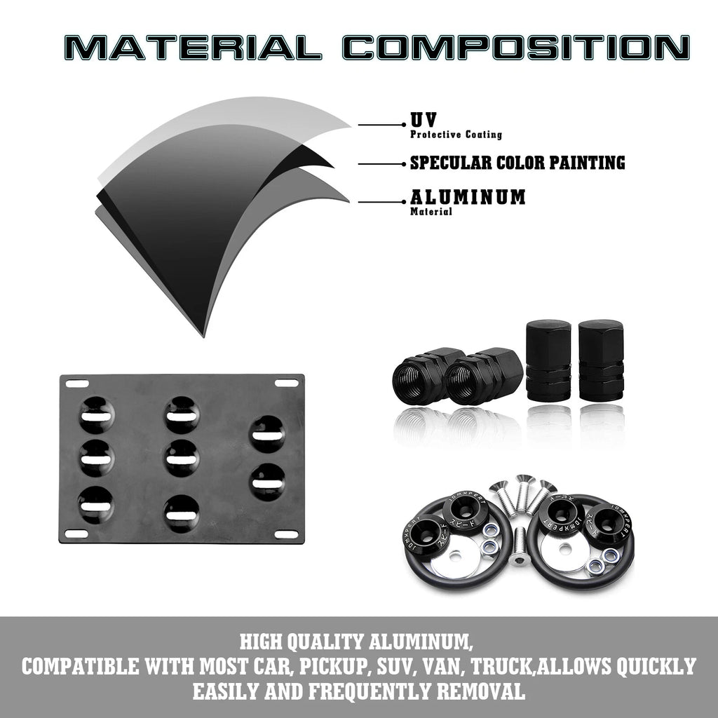 Tow Hook License Plate Kit for Honda Fit Acura (2015-2020)