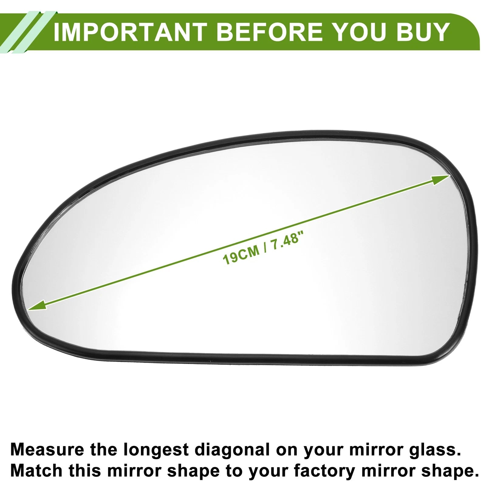 Left Side Mirror Glass Replacement for Hyundai Sonata (1999–2005)