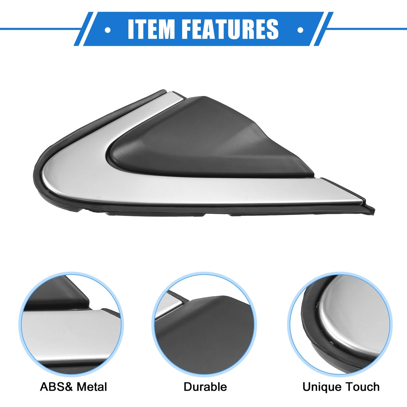 Front Right Side Door Mirror Flag Cover for Honda CR-V (2012–2016) Black