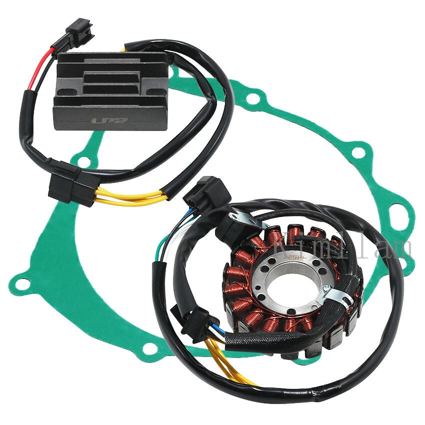 Stator Coil + Regulator Rectifier + Gasket for Suzuki DR-Z400E DR-Z400SM DR-Z400S (2000–2023)