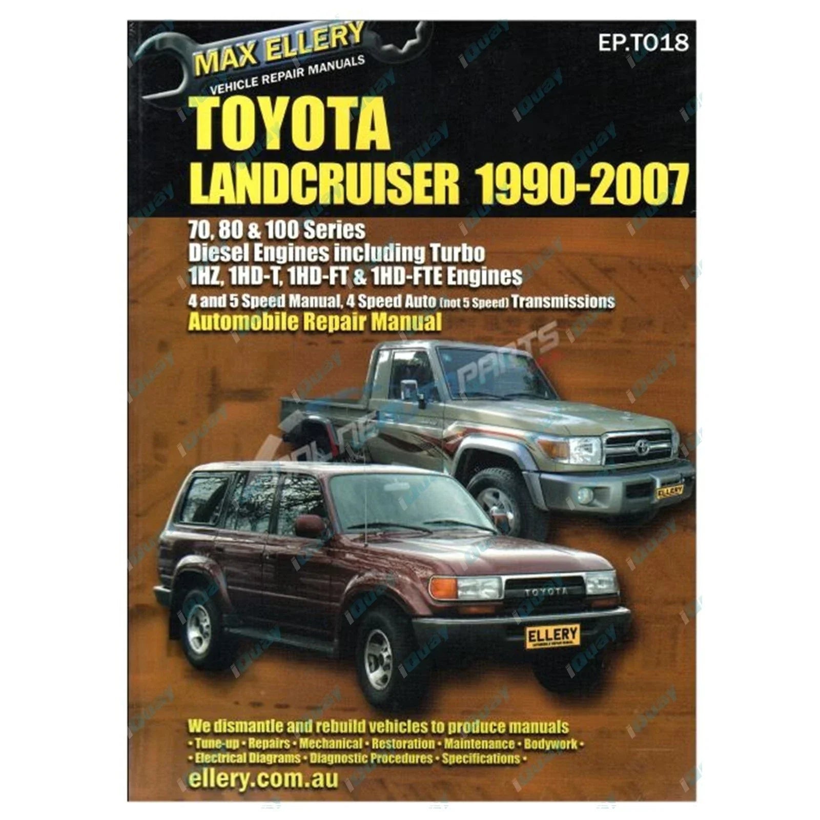 Repair Manual for Landcruiser 70 73 75 78 79 80 105 Series Diesel Workshop