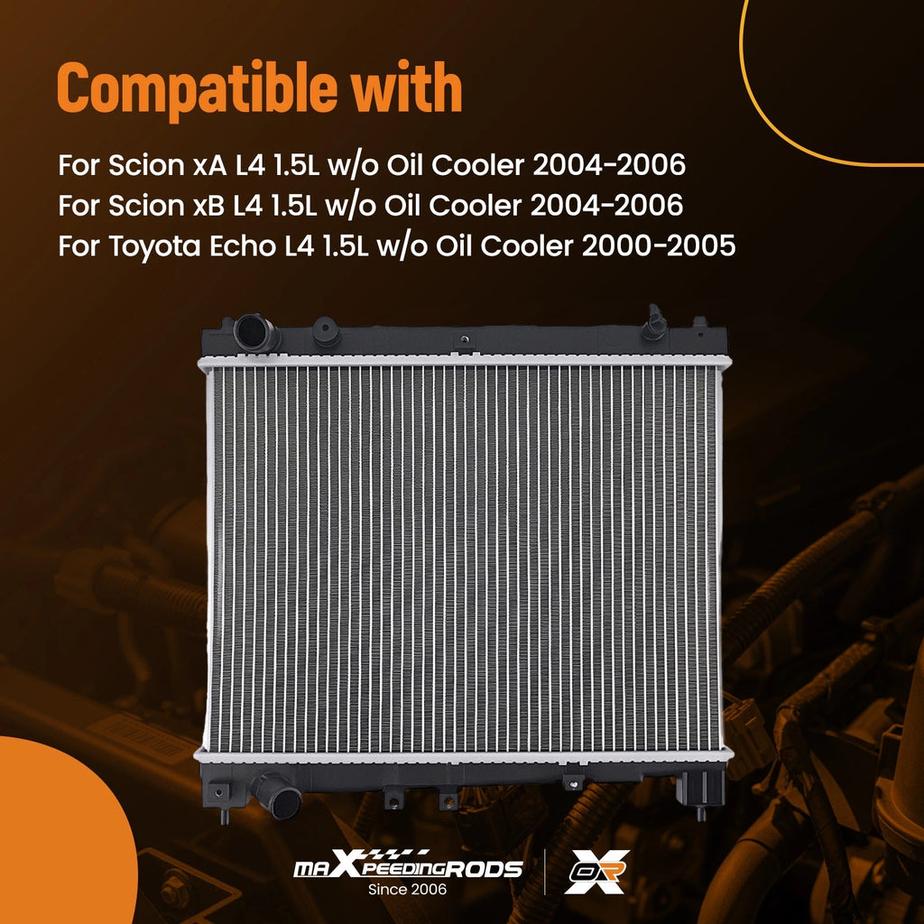 Cooling Radiator for Scion xA xB Toyota Echo 1.5L (2000–2006)