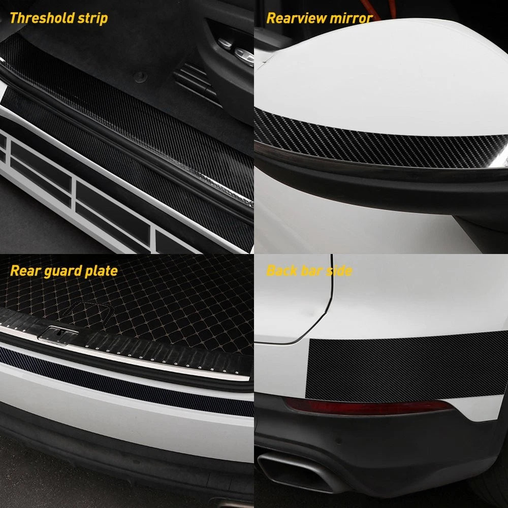 10FT Carbon Fiber Door Protector Sill Scuff Cover for Universal Fit (2010–2023)