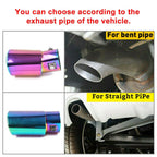 Stainless Steel Rear Exhaust Bent Pipe Tail Muffler Tip for Car Accessories